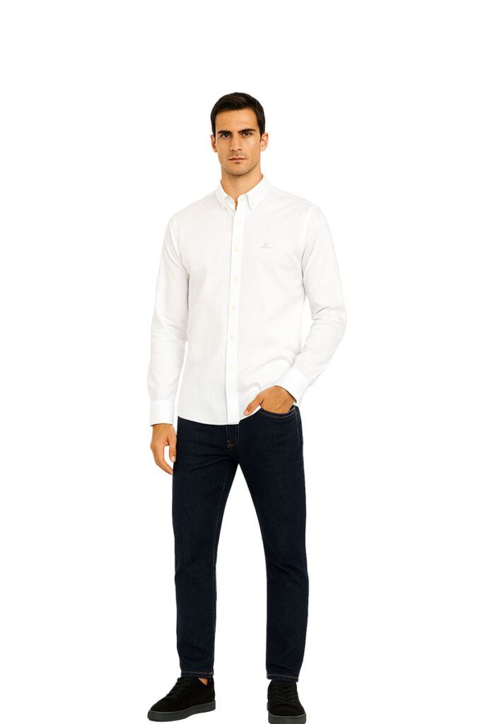 חולצה מכופתרת Gant לגברים גזרת Slim Fit (Pinpoint Oxford Shirt)