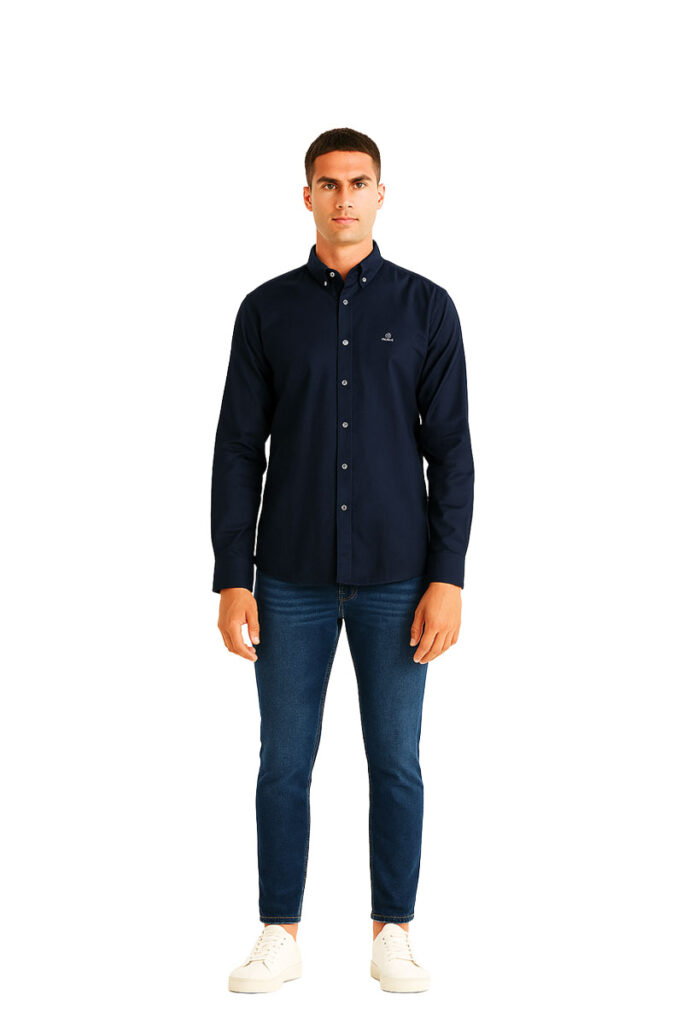 חולצה מכופתרת Gant לגברים גזרת Slim Fit (Pinpoint Oxford Shirt)