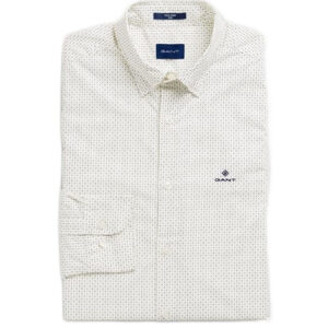 חולצה מכופתרת Gant לגברים גזרת Slim Fit (Tech Prep Micro Print Broadcloth)