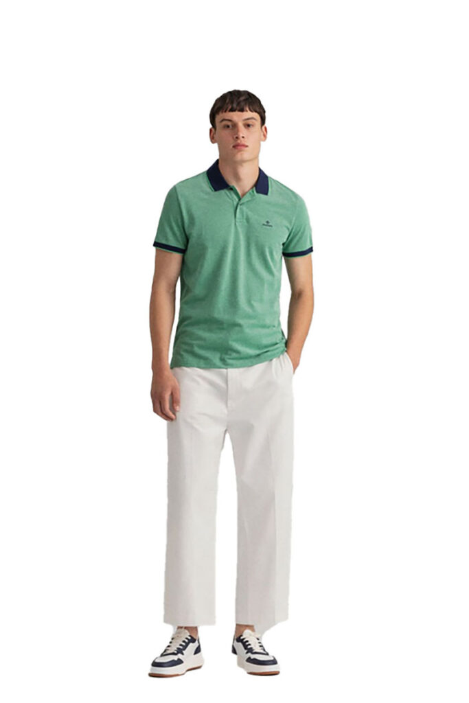 חולצת פולו Gant לגברים (4-Col Oxford Pique SS Rugger)