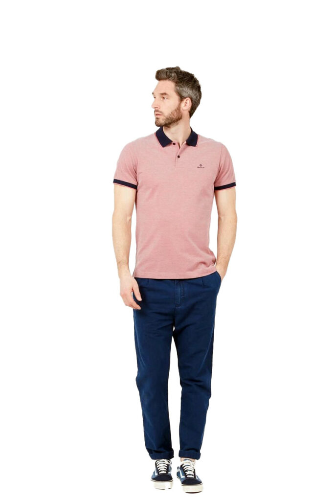 חולצת פולו Gant לגברים (4-Col Oxford Pique SS Rugger)