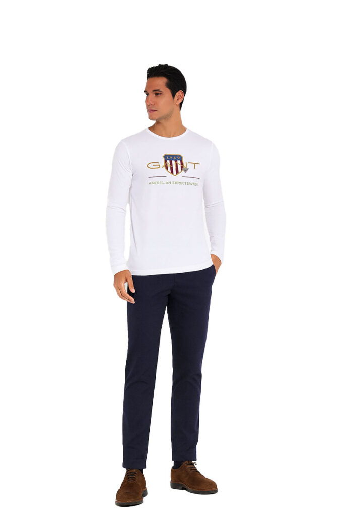 טי שירט Gant לגברים (Archive Shield Long Sleeve)
