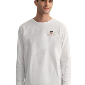 טי שירט שרוול ארוך Gant לגברים גזרת Slim Fit (D1. Medium Archive Shield)