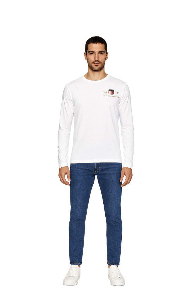 טי שירט שרוול ארוך Gant לגברים גזרת Slim Fit (D1. Medium Archive Shield)