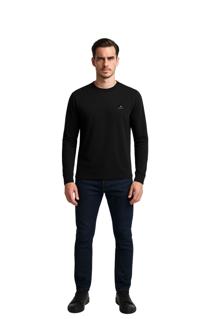 טי שירט שרוול ארוך Gant לגברים גזרת Slim Fit (Mercerized)