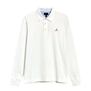 חולצת פולו שרוול ארוך Gant לגברים גזרת Regular Fit (Mercerized Jersey Rugger)