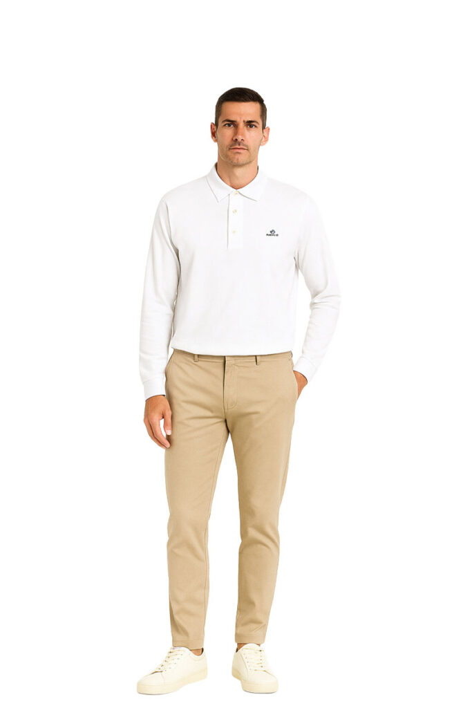 חולצת פולו שרוול ארוך Gant לגברים גזרת Regular Fit (Mercerized Jersey Rugger)