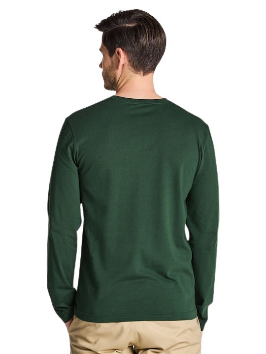 טי שירט שרוול ארוך Gant לגברים צווארון עגול (The Original Slim Long Sleeved T-Shirt)
