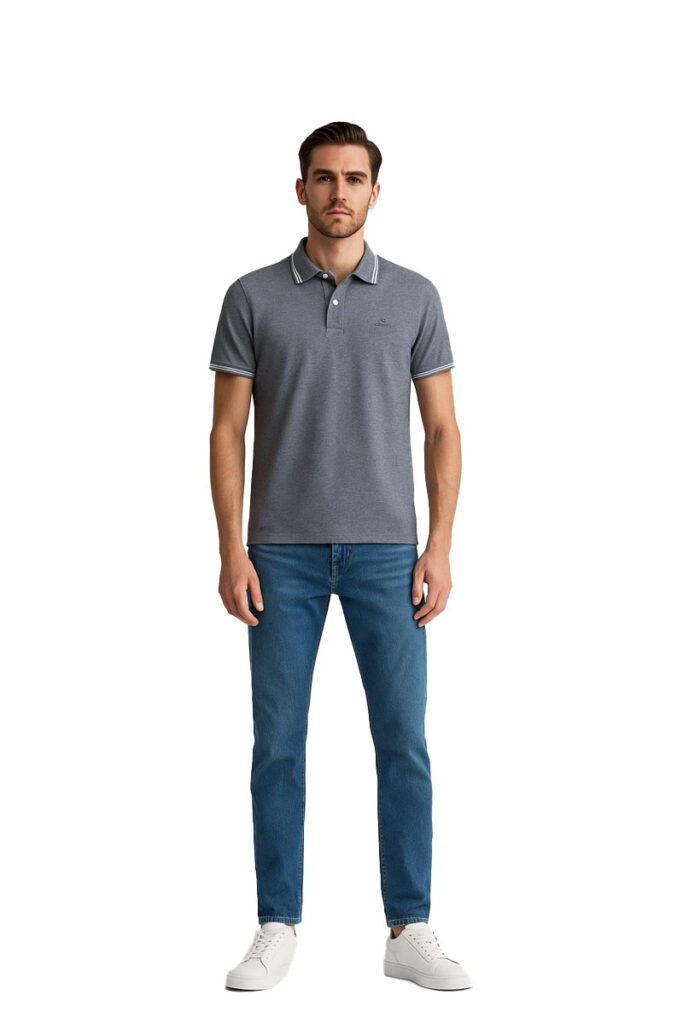 חולצת פולו Gant לגברים דגם 2-Tone Jacquard