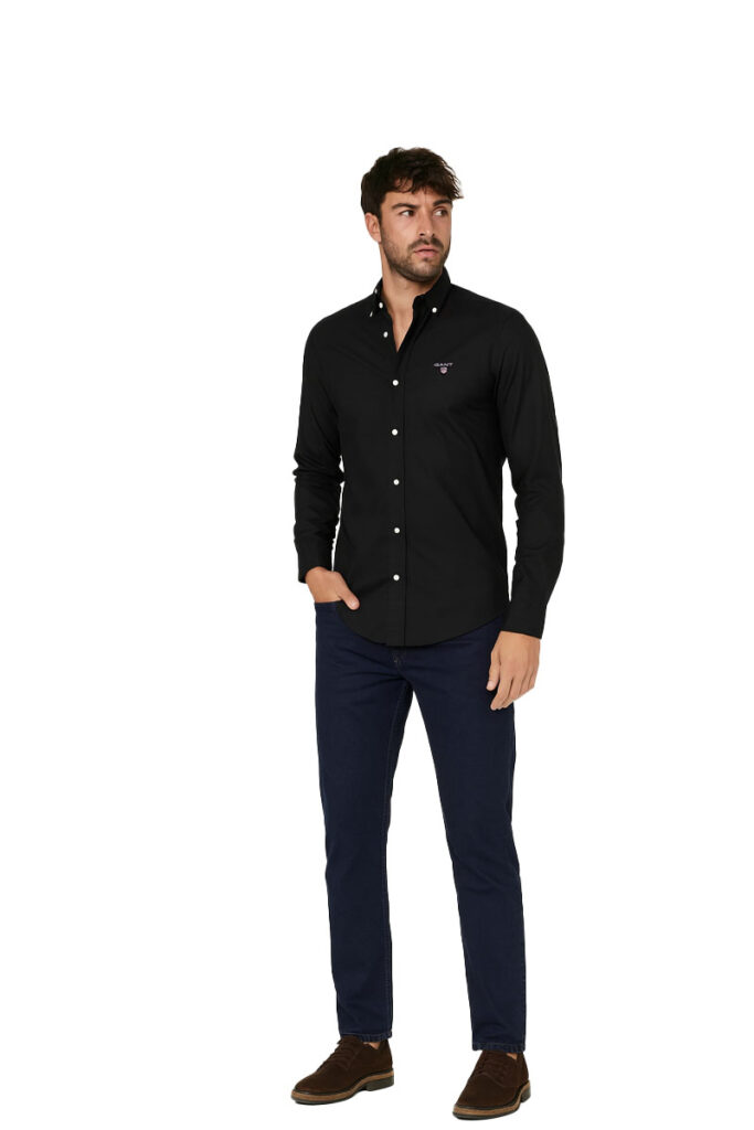 חולצה מכופתרת Gant לגברים גזרת Slim Fit (Stretch Oxford Shirt)