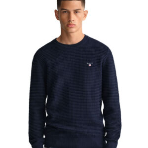 סווטשרט Gant לגברים גזרת Regular Fit (Cotton Texture Crew Neck)
