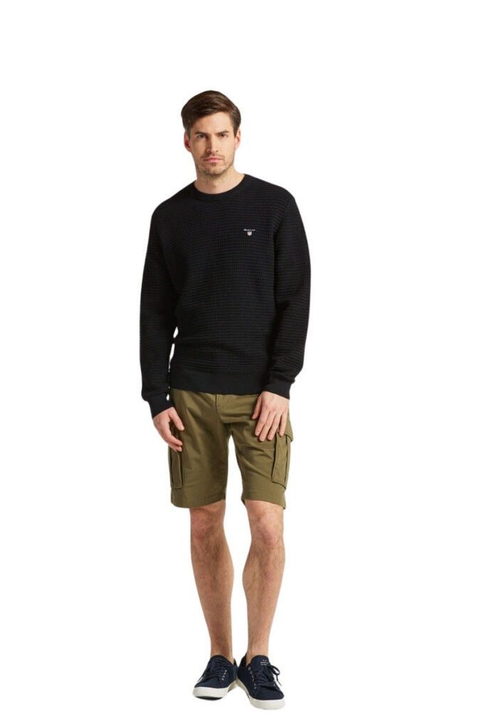 סווטשרט Gant לגברים גזרת Regular Fit (Cotton Texture Crew Neck)