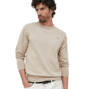 סוודר צווארון עגול Gant לגברים גזרת Regular Fit (Classic Cotton Crew Neck)