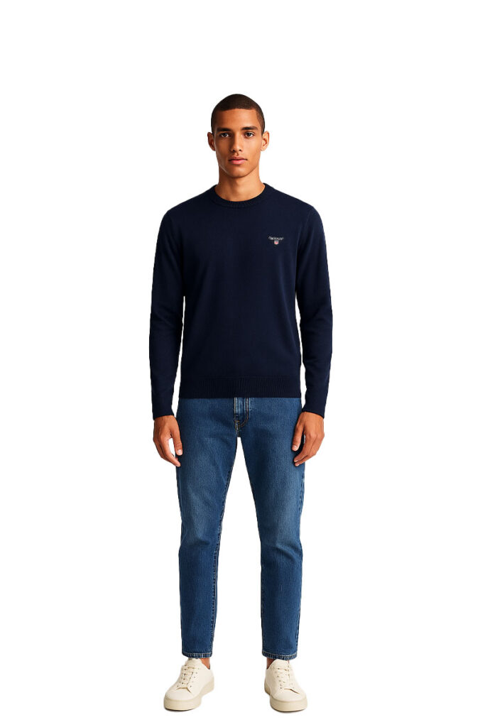 סוודר Gant לגברים גזרת Regular Fit (Classic Cotton Crew Neck)