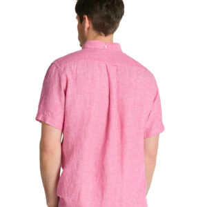 חולצה מכופתרת פשתן שרוול קצר Gant גזרת Regular Fit
