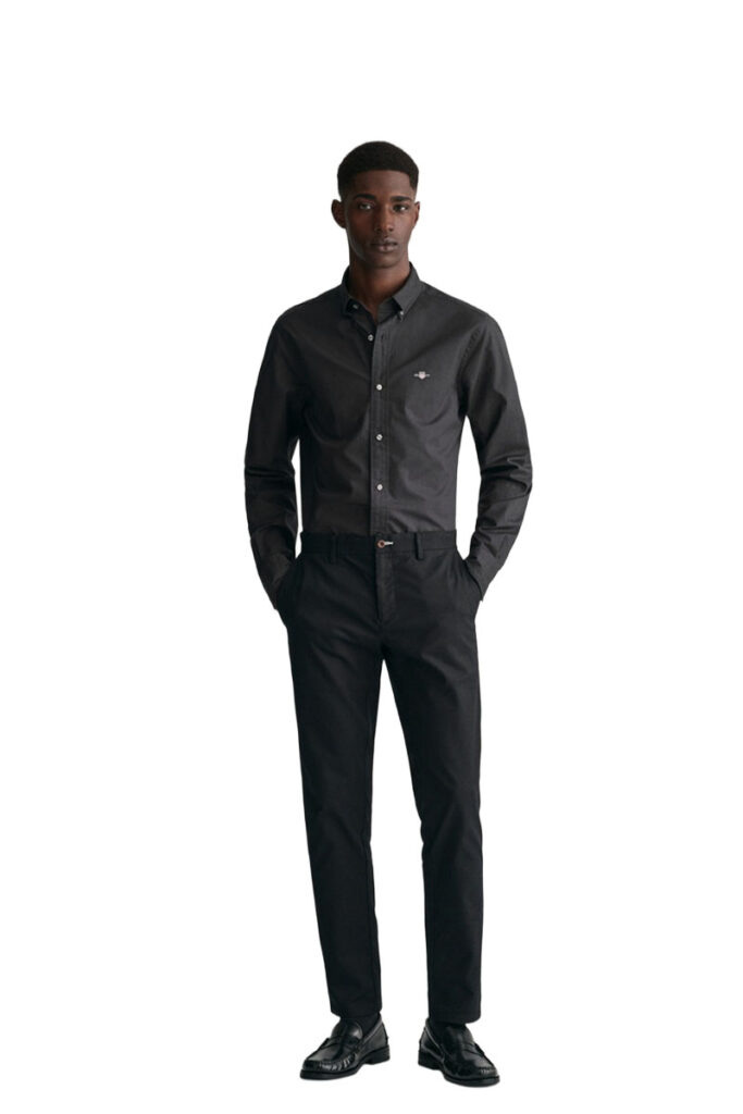 חולצה מכופתרת Gant לגברים גזרת Slim Fit (Poplin Shirt)