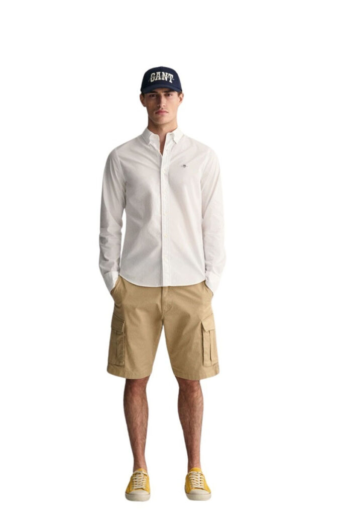 חולצה מכופתרת Gant לגברים גזרת Slim Fit (Poplin)