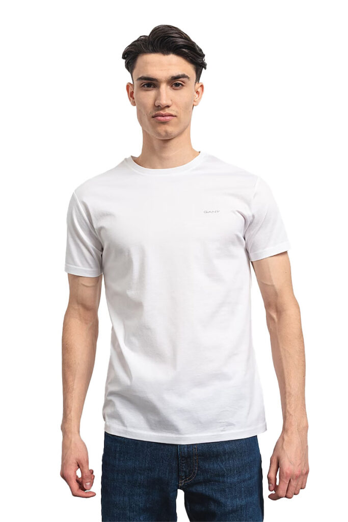 טי שירט Gant לגברים דגם Slim Mercerized