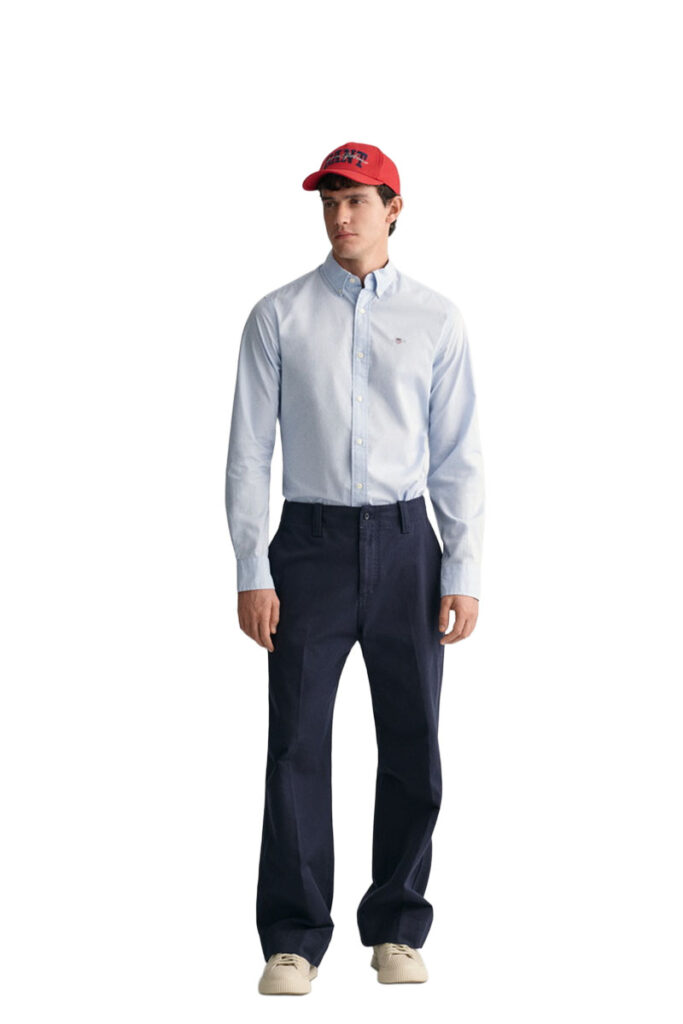 חולצה מכופתרת Gant לגברים גזרת Slim Fit (Poplin Shirt)