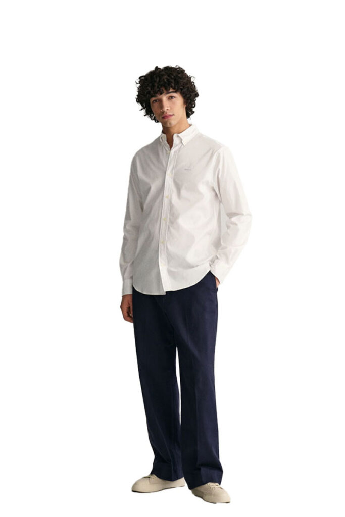 חולצה מכופתרת Gant לגברים גזרת Slim (Sateen Shirt)