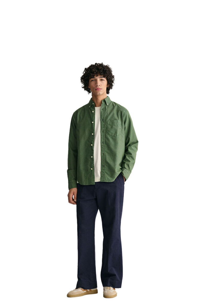 חולצה מכופתרת Gant לגברים גזרת Regular Fit (Sunfaded Archive Oxford)