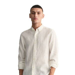 חולצה מכופתרת Gant לגברים גזרת Slim Fit (Linen Shirt)
