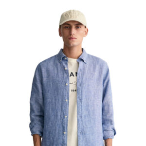 חולצה מכופתרת Gant לגברים גזרת Slim Fit (Linen Shirt)
