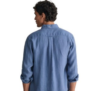 חולצה מכופתרת פשתן Gant לגברים גזרת Regular Fit (Garment-Dyed Linen)