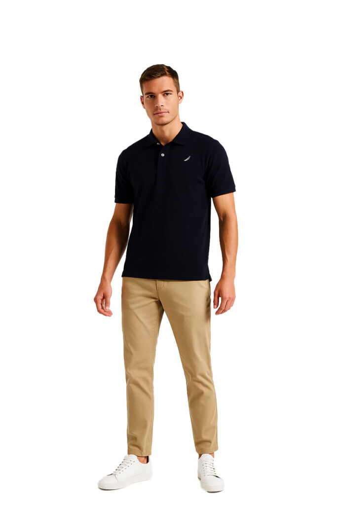 חולצת פולו Nautica לגברים גזרת Classic Fit