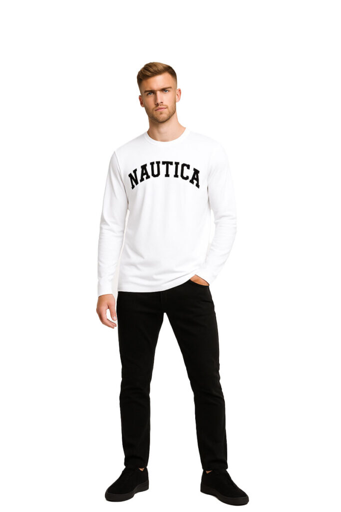 טי שירט שרוול ארוך Nautica לגברים