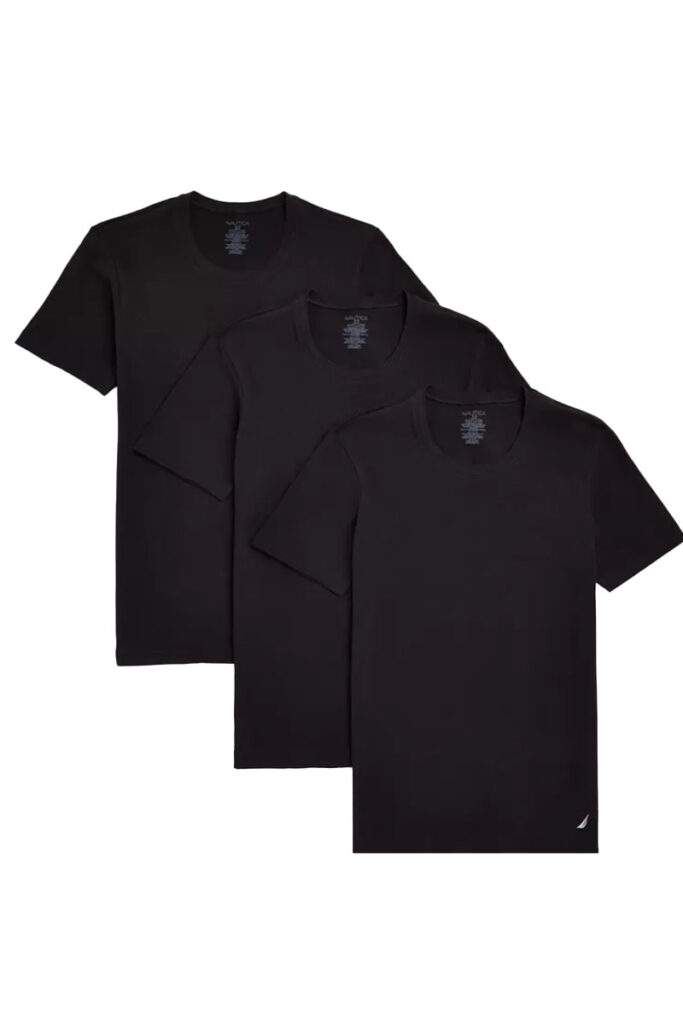 מארז 3 חולצות Nautica לגברים צווארון עגול (3-Pack T-Shirt)