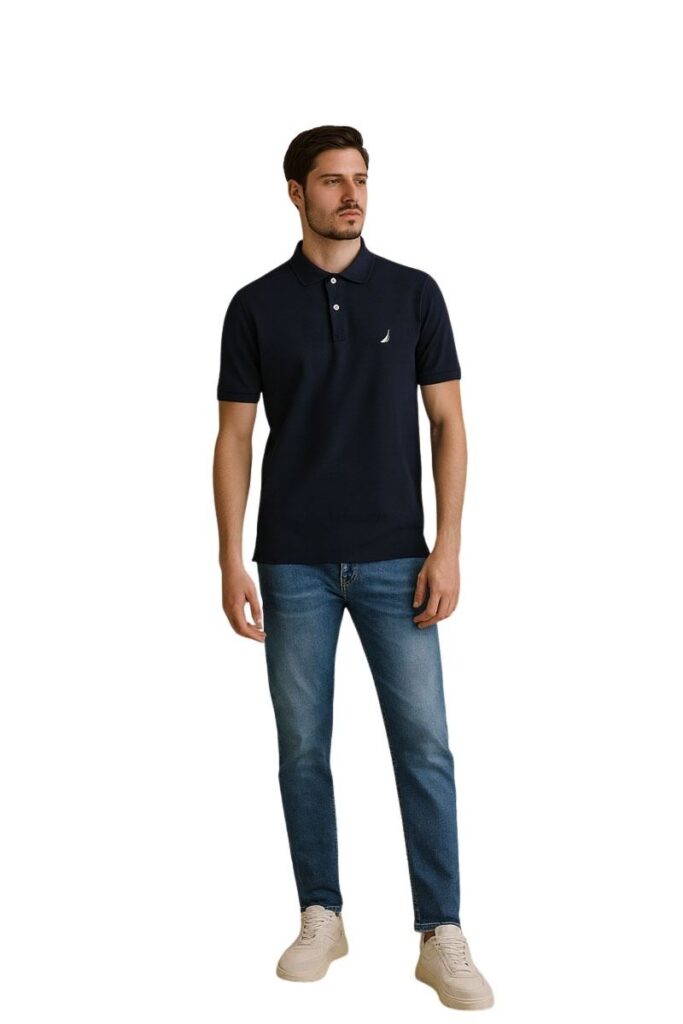 חולצת פולו Nautica לגברים גזרת Classic Fit