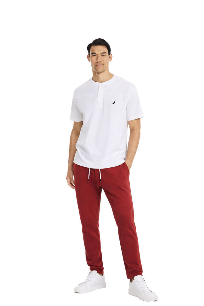 טי שירט Nautica לגברים דגם Henley