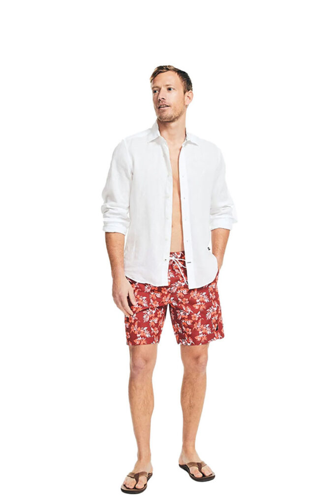 בגד ים Nautica לגברים (Sustainably Crafted 8