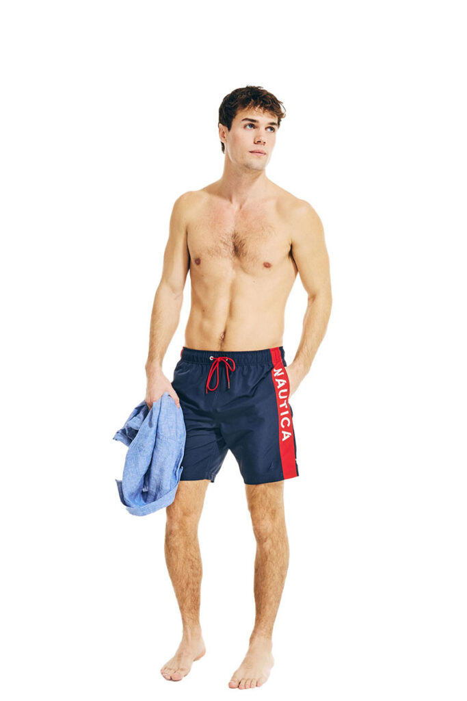 בגד ים Nautica לגברים (Sustainably Crafted 8