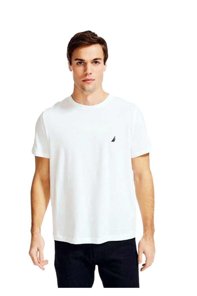 טי שירט Nautica לגברים (Heathered Crewneck)