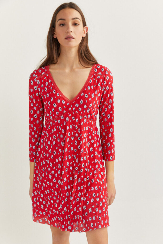 שמלת מיני Springfield נשים (Printed Short Dress)