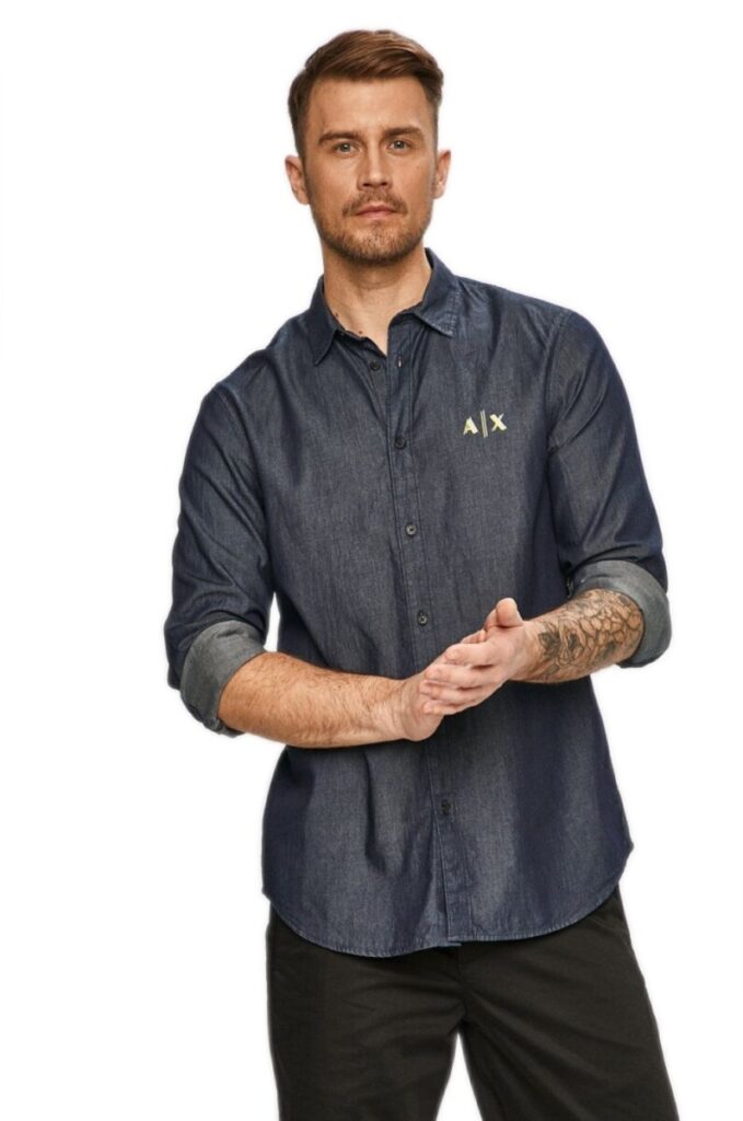חולצה מכופתרת Armani Exchange לגברים Regular Fit