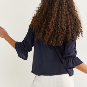 חולצת Springfield בדגם Long-sleeved Off-Shoulders