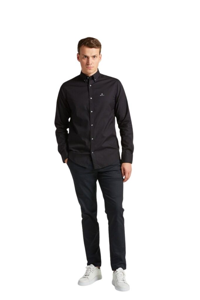 חולצה מכופתרת Gant לגברים גזרת Regular Fit (Pinpoint Oxford)