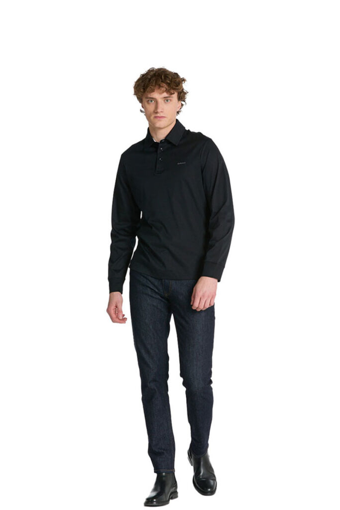חולצת פולו Gant לגברים דגם Mercerized Long Sleeve Jersey