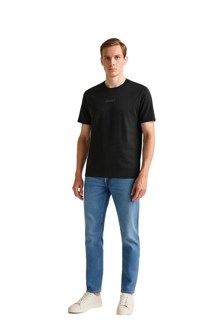 טי שירט Gant לגברים דגם 3D Logo (Short Sleeve)