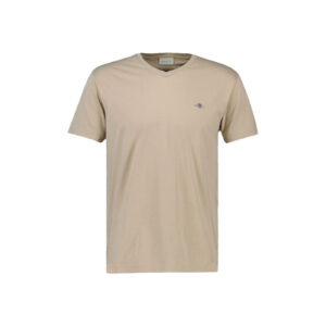 טי שירט Gant לגברים צווארון וי גזרת Slim Fit (Shield V-Neck)