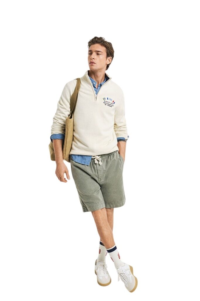 שורט Gant לגברים גזרת Regular Fit (Sunfaded Drawstring)