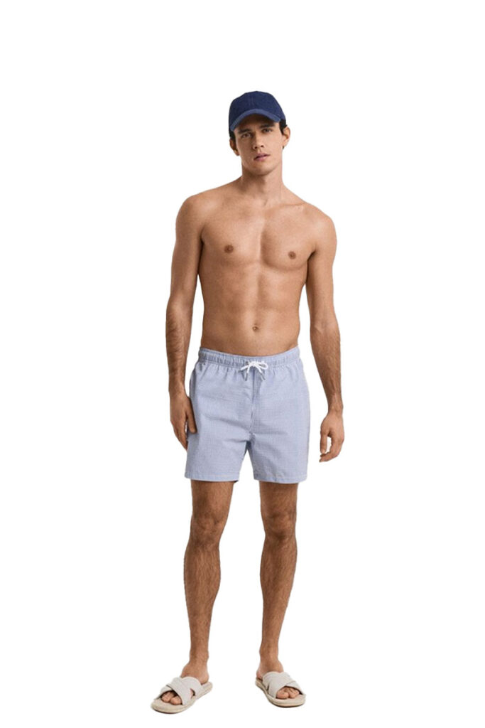 בגד ים Gant לגברים (Seersucker Swim Shorts)
