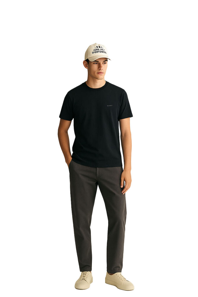 טי שירט Gant לגברים דגם 3D Graphic Pique, גזרת Slim Fit