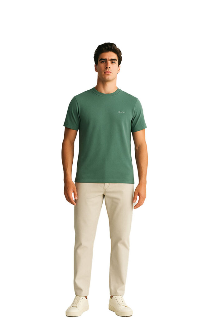 טי שירט Gant לגברים דגם 3D Graphic Pique גזרת Slim Fit