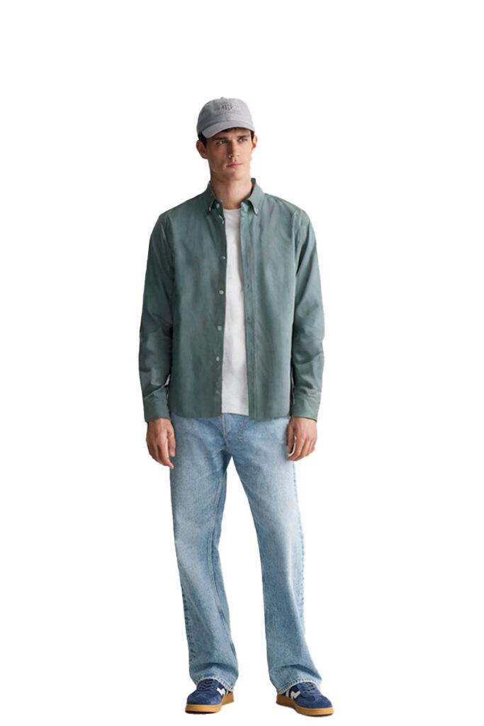 חולצה מכופתרת Gant לגברים גזרת Slim Fit (Pinpoint Oxford Shirt)