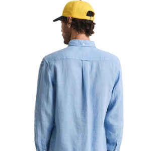 חולצה מכופתרת מפשתן Gant לגברים גזרת Slim Fit (Garment-Dyed Linen)