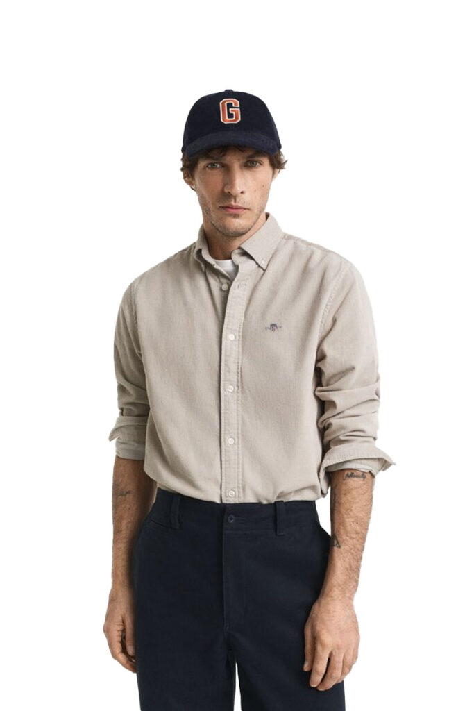 חולצה מכופתרת קורדריו Gant לגברים (Regular Fit Corduroy)